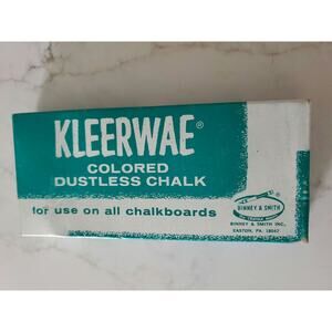 Vintage Colored Dustless Chalk 12 Pieces Binney & Smith Kleerwae New in Box